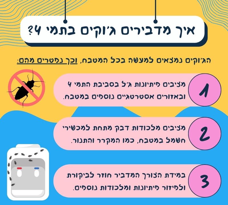 איך להדביר ג'וקים בתמי 4